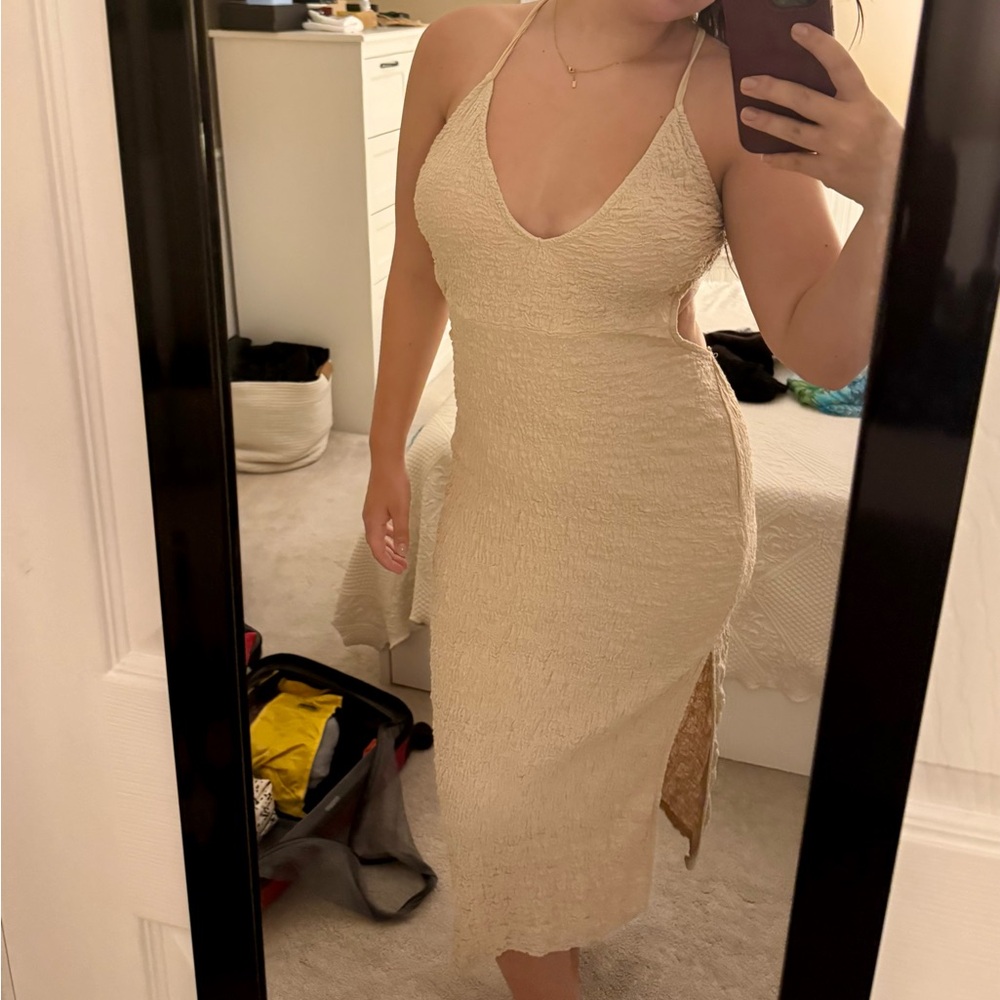 ASTR Halter Midi Dress